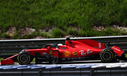 Sebastian Vettel had to retire on the first lap after a collision with his Ferrari teammate, Charles Leclerc.