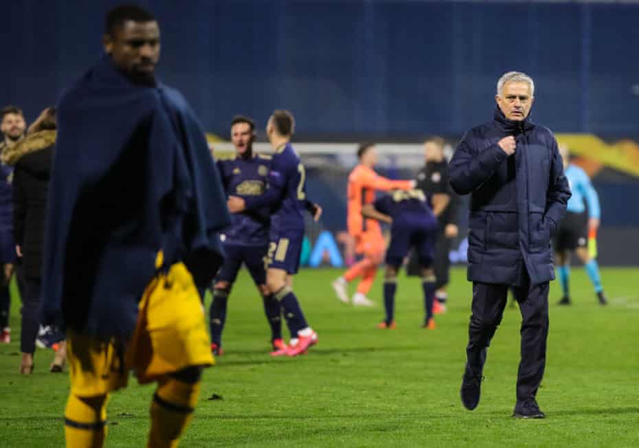 José Mourinho reflects on Tottenham’s defeat at Dinamo Zagreb.