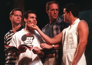 T Scott Cunningham, Mario Cantone, Richard Bekins and Randy Becker in Love! Valour! Compassion! at the Geffen Playhouse in Los Angeles.