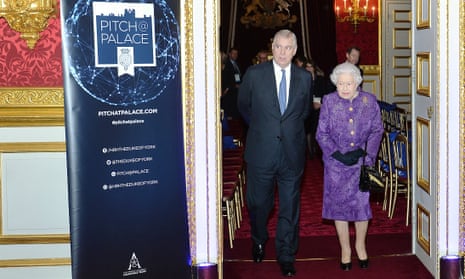Prince Andrew and his mother attend a Pitch@Palace event at St James’s Palace in London.