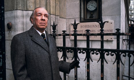 Jorge Luis Borges at the Sorbonne in Paris, 1978.