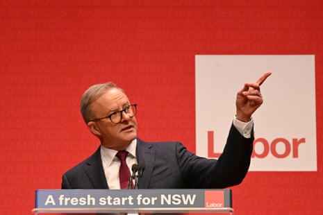 Anthony Albanese speaks at the NSW Labor state conference in Sydney
