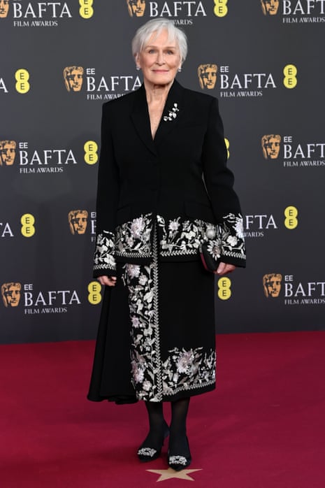 Glenn Close at the 2025 Bafta awards.