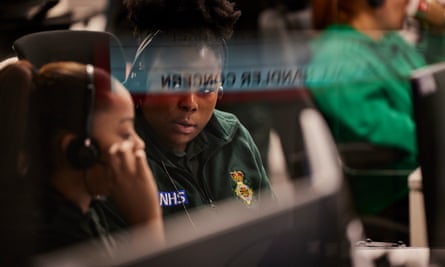 London ambulance service call coordinators at the LAS HQ in Waterloo, central London.