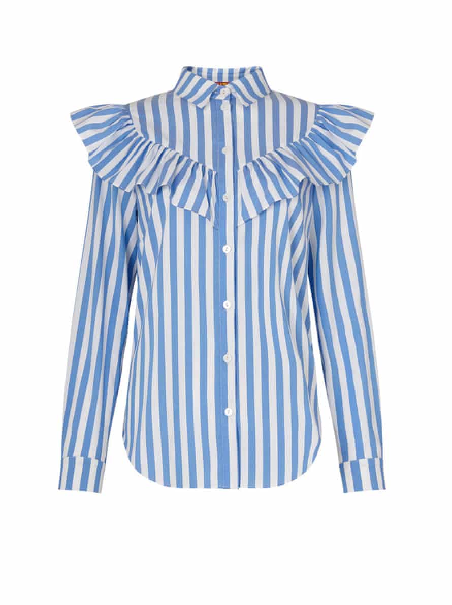 Kitri blue striped shirt spring summer 2022 fashion trend