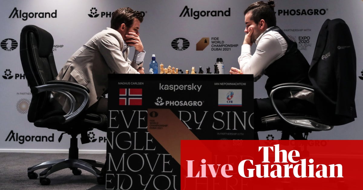 Magnus Carlsen v Ian Nepomniachtchi: World Chess Championship Game 3 – live!