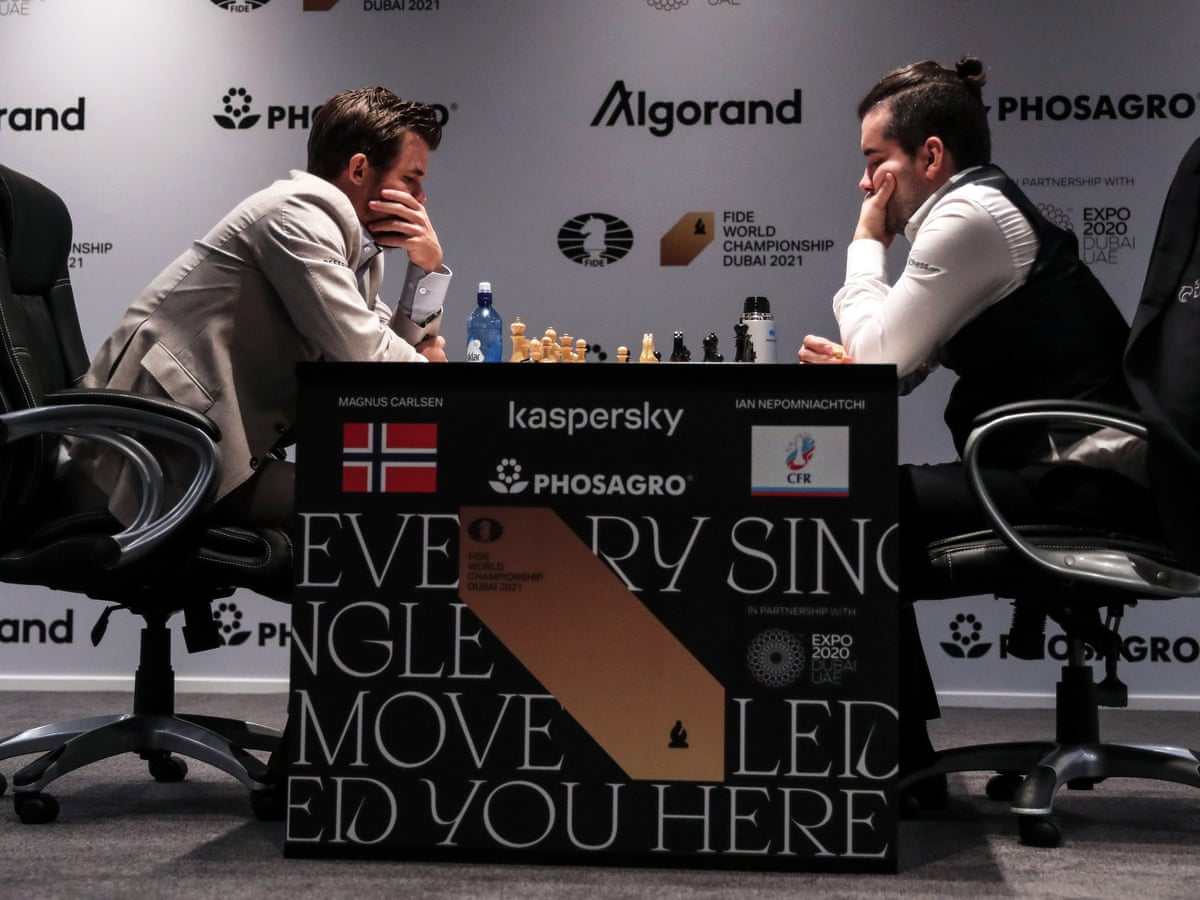 carlsen and nepomniachtchi draw in game 2 of world chess championship as it happened sport the guardian
