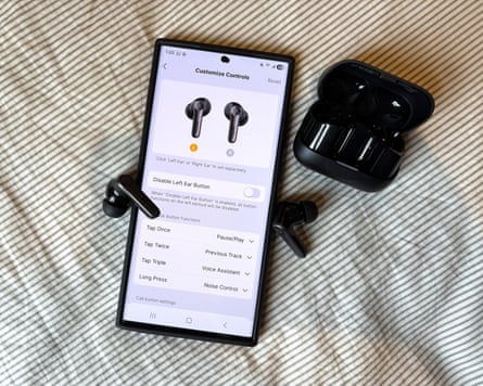 A pair of EarFun Air Pro 4+ earbuds