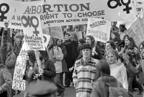 Pro-choice demonstrators marching in Washington DC on 20 November 1970.