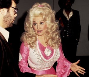 Parton at the Grammys in 1977.