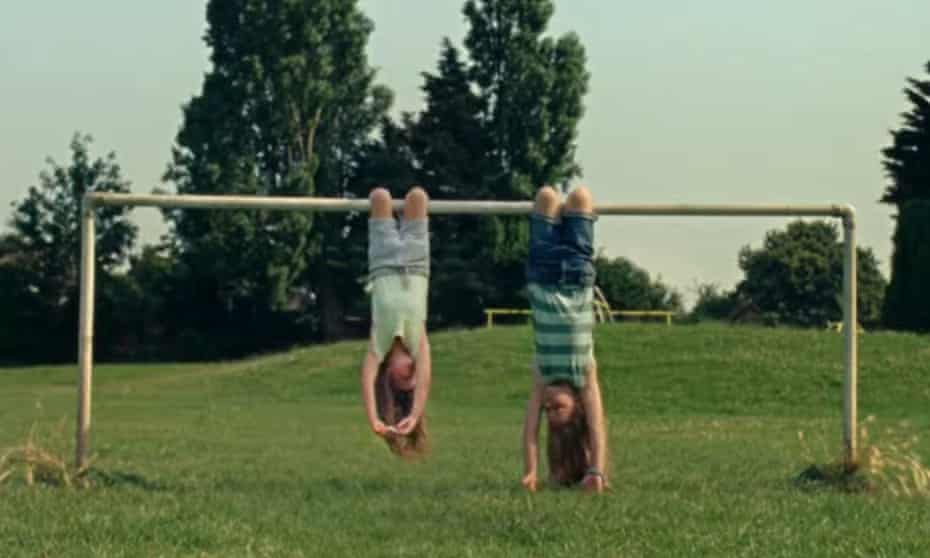 The Dairylea advert that has been banned on the grounds that showing children eating upside down could encourage dangerous behaviour.