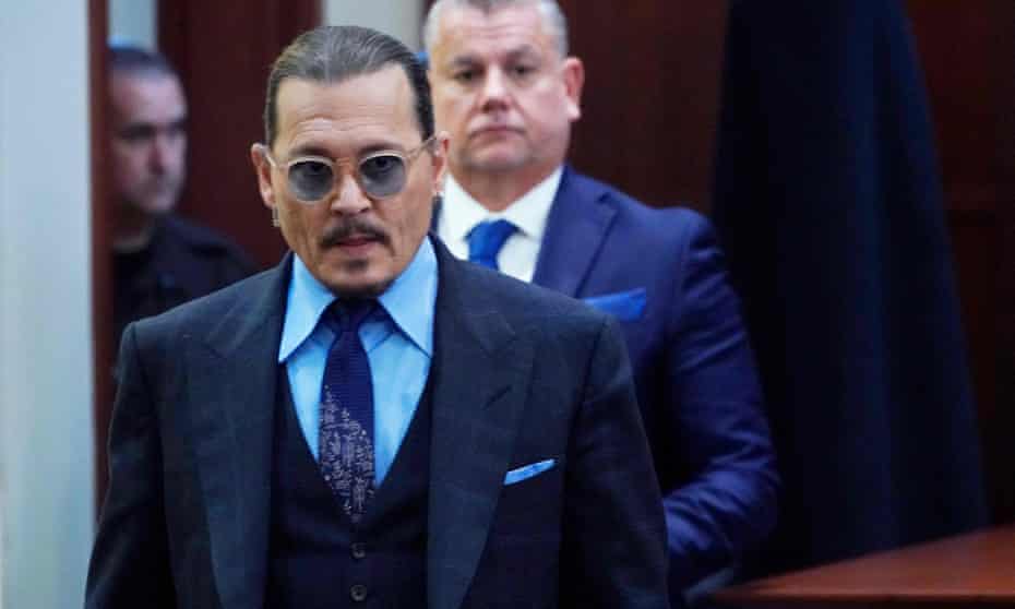 Johnny Depp at court in Fairfax, Virginia on Monday.