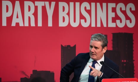 Keir Starmer at the Labour party business conference in London, 8 December 2022