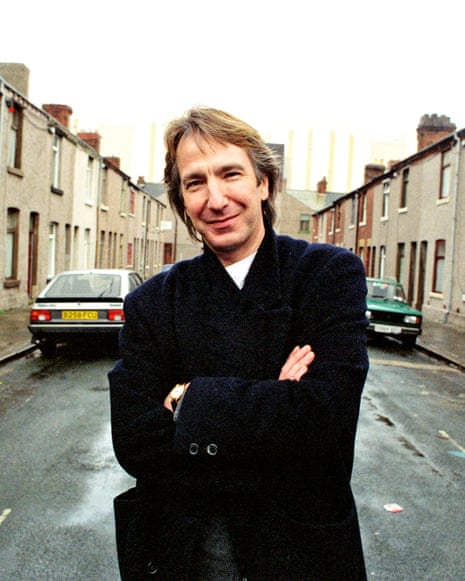 Rickman standing on a street in Barrow In Furness, 1992.