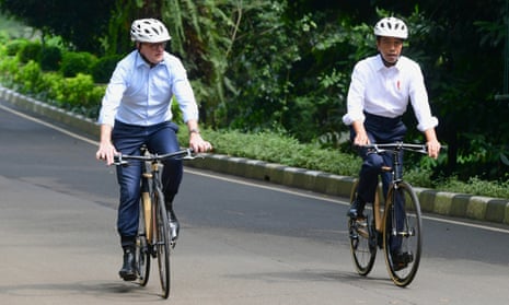 Anthony Albanese and Joko Widodo during their meeting at Bogor Palace in Indonesia last year.