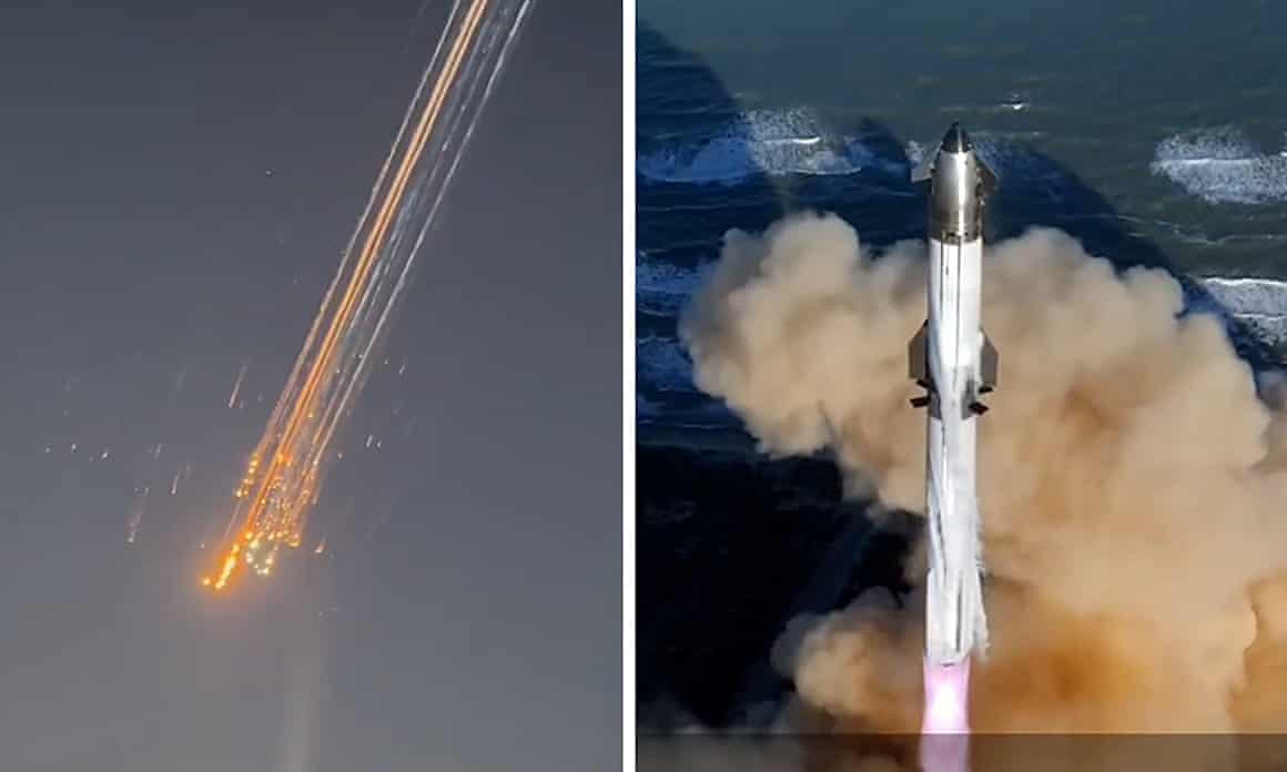 Debris believed to be from SpaceX’s Starship test flight after spacecraft was destroyed