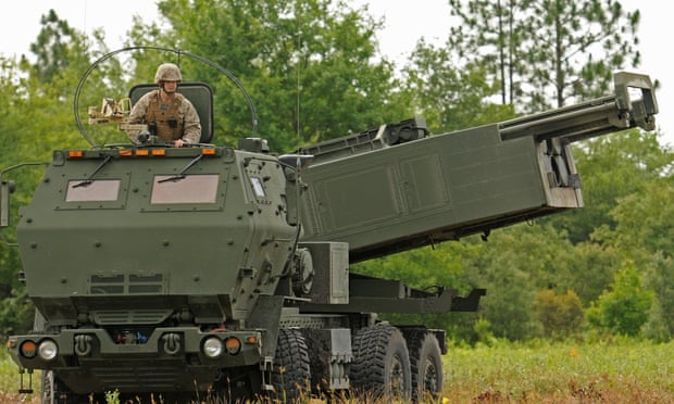 A Himars section chief at a firing range at Fort Stewart, Georgia, US.