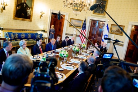 Trump is hosting Netanyahu to discuss a potential ceasefire agreement to end the fighting in Gaza.