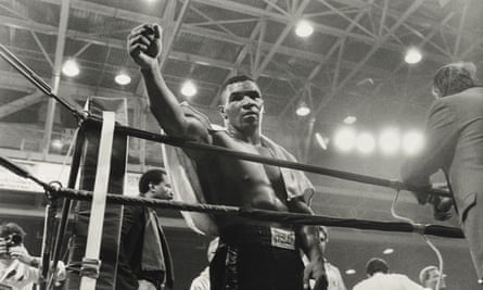 Mike Tyson during a fight in New York, 1986.