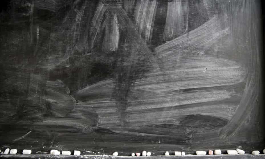 A blackboard with chalk smeared across it