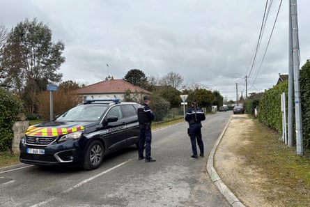 police stand on a street