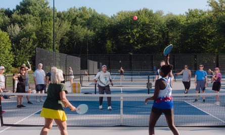 Pickleball in West Hartford, Connecticut.