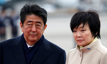 The Japanese prime minister, Shinzo Abe, and his wife Akie