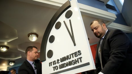 Doomsday Clock moved to two minutes to midnight – video