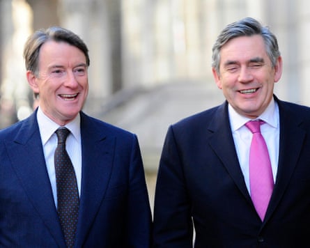 Gordon Brown and Peter Mandelson in 2010, during Mandelson’s time as business secretary.