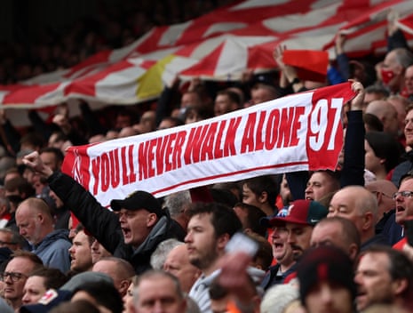 Liverpool fans paying tribute to the 97 victims of the Hillsborough disaster before a matchREUTERS/Phil Noble EDITORIAL USE ONLY. No use with unauthorized audio, video, data, fixture lists, club/league logos or 'live' services. Online in-match use limited to 75 images, no video emulation. No use in betting, games or single club /league/player publications. Please contact your account representative for further details.