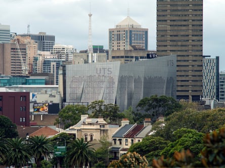Aerial view of the University of Technology Sydney campus