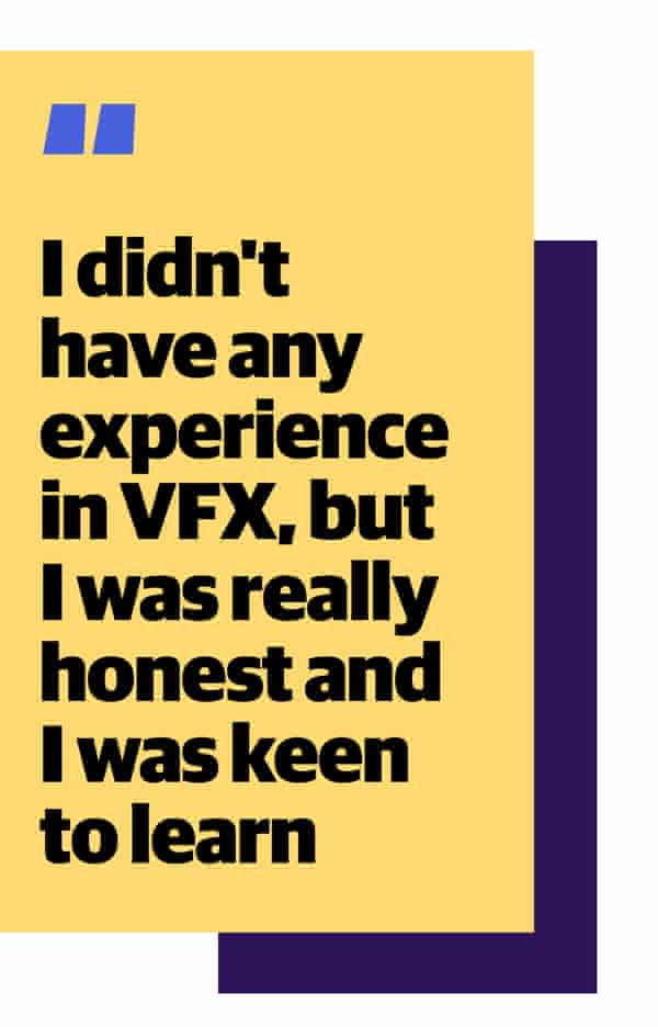 Quote from Jessica Atkinson: "I didn't have any experience in VFX, but I was really honest and I was keen to learn"