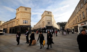 Shoppers in the SouthGate shopping centre in Bath.