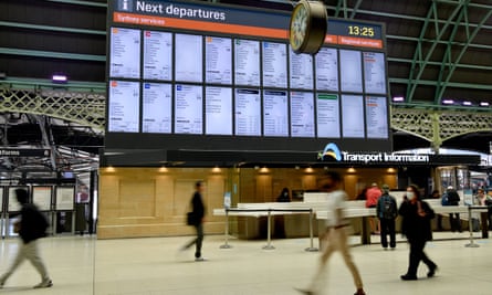 The main timetable screen is seen at Central Station in Sydney, Friday, November 18, 2022. (AAP Image/Bianca De Marchi) NO ARCHIVING