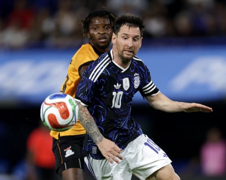 Lionel Messi in action