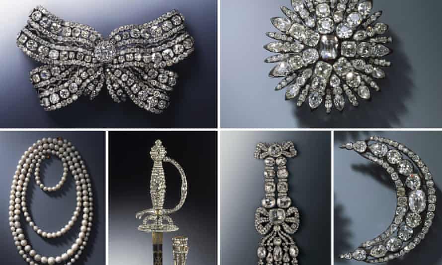 Some of the jewels stolen from the Green Vault Museum in 2019.