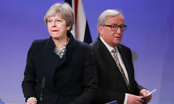 Theresa May  and Jean-Claude Juncker