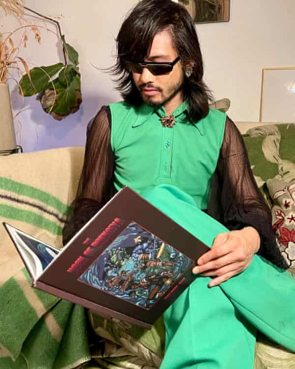 Paul Bui and his beloved Drexciya graphic novel.