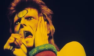 David Bowie at Earls Court Arena on 12 May 1973 during the Ziggy Stardust tour.