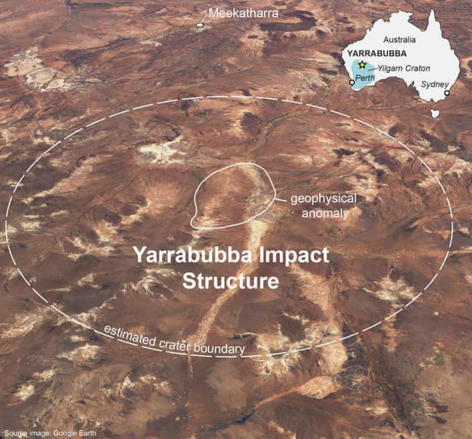 Satellite image of Yarrabubba crater