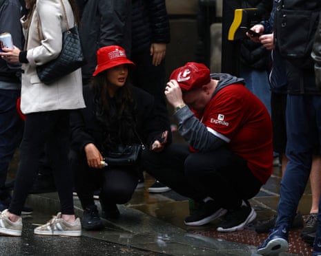 Liverpool fans after the collision during the club’s victory parade