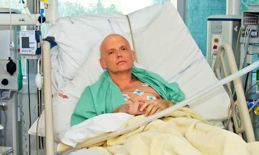 Alexander Litvinenko in the intensive care unit of University College hospital in November 2006
