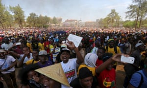 Protesters in Pretoria on Friday.