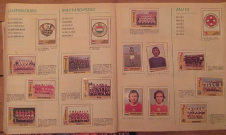 A 1977 European football sticker album belonging to Phil Mongredien