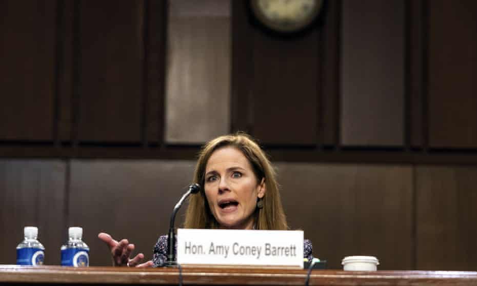 Amy Coney Barrett on Wednesday. Barrett’s confirmation is all but assured despite Democrats’ forceful opposition.