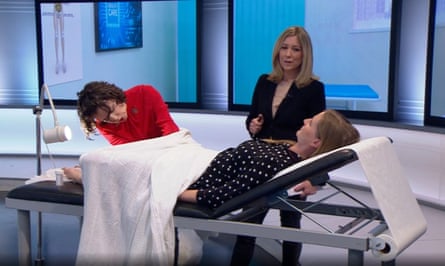 Chloe Delevingne has a smear test live on the BBC’s Victoria Derbyshire show