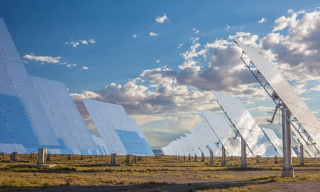 Crescent Dunes solar energy plant in Nevada
