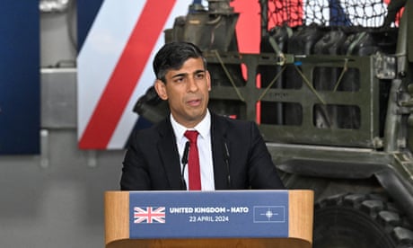 Defence spending in UK to be put ‘on war footing’, Rishi Sunak says – UK politics latest