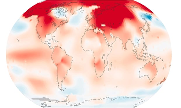 February 2016 was the warmest February in 136 years of Nasa’s modern temperature records.   Global temperature records were broken throughout 2016.