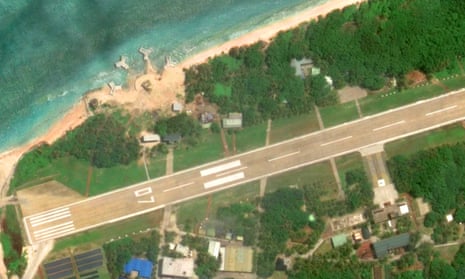 Taiwan has asked Google to blur imagery of new military structures on Taiping Island which are visible on the Earth and Maps service.